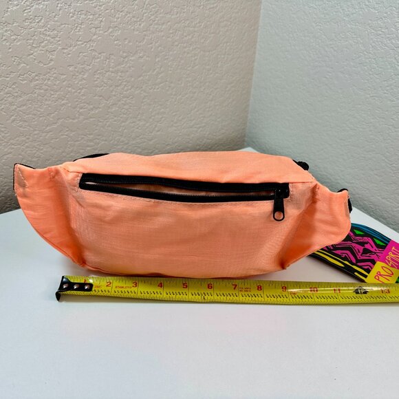 NWT VTG Pro Spirit 90s Fanny Pack Neon Orange Double Pocket Belt Bag Hip Pack - Picture 14 of 14